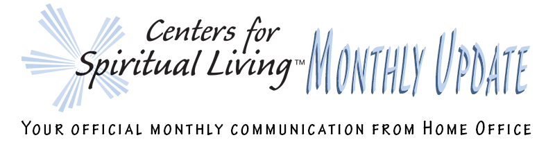 Center for Spiritual Living Monthly Update Banner.