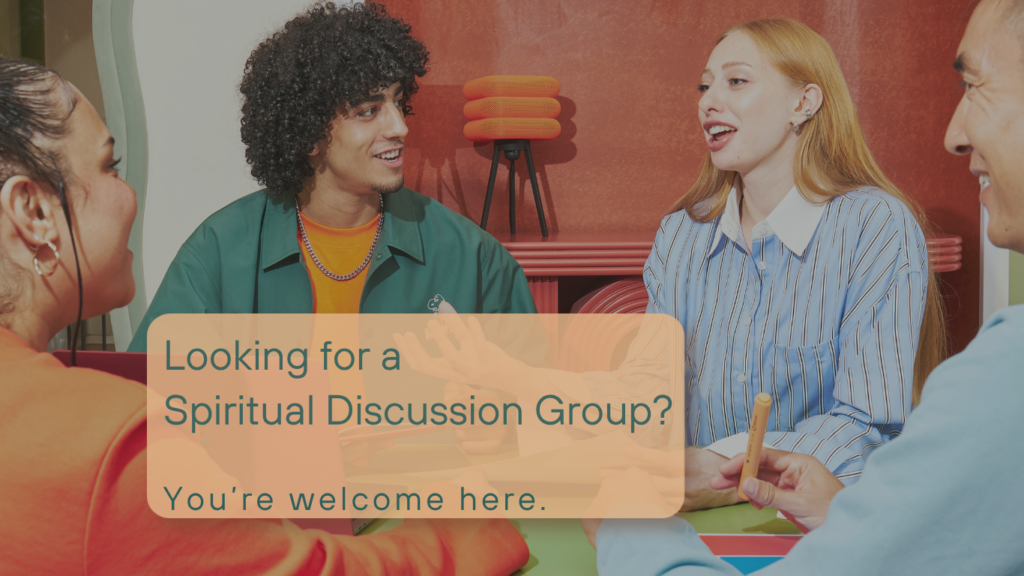 Spiritual discussion group in a welcoming circle setting